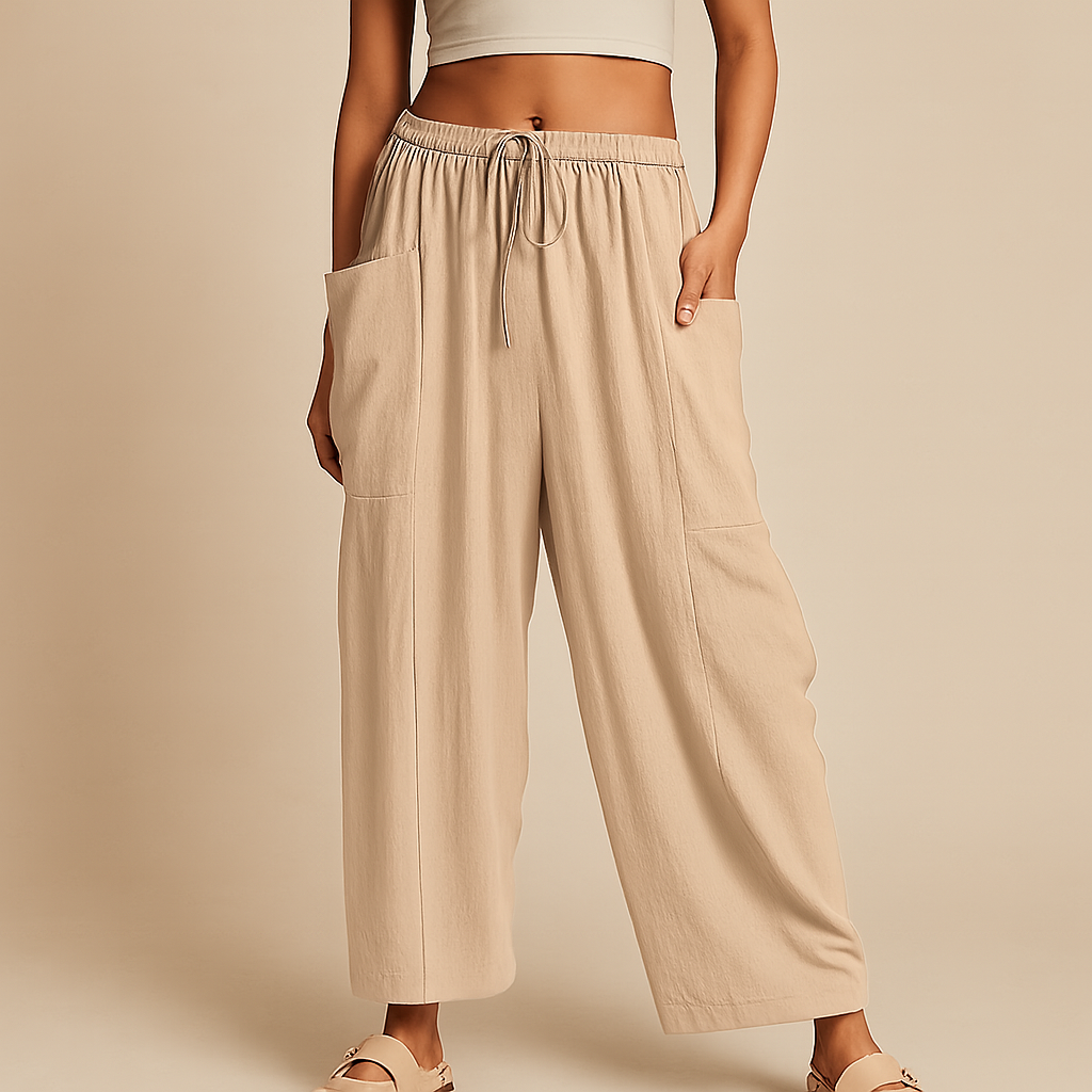 Oravie’s Linen Wide-Leg Harem Pants
