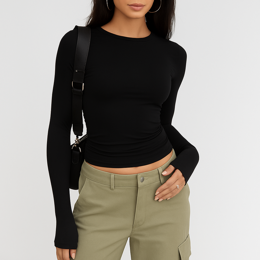 Essential Stretch Long Sleeve Tee