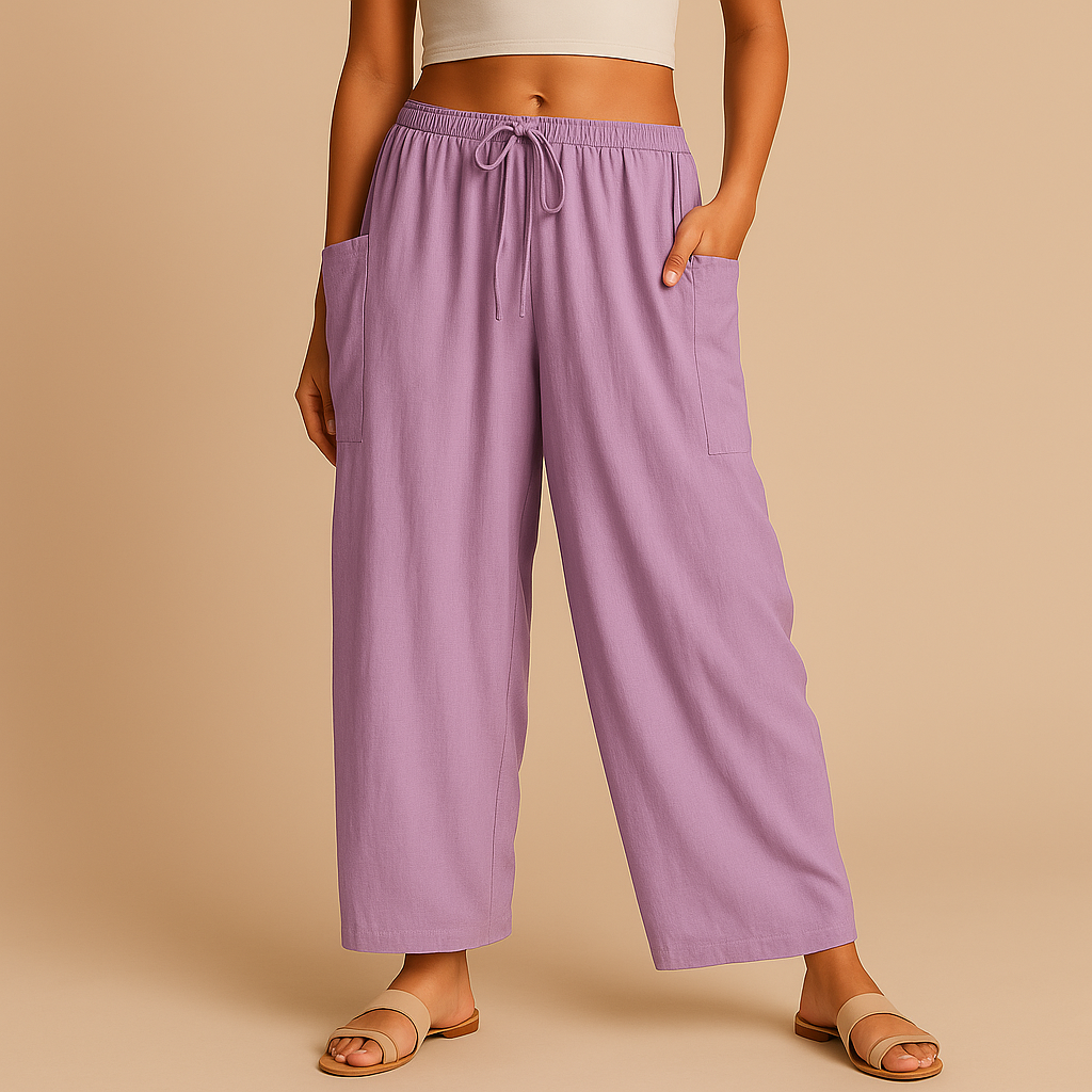 Oravie’s Linen Wide-Leg Harem Pants