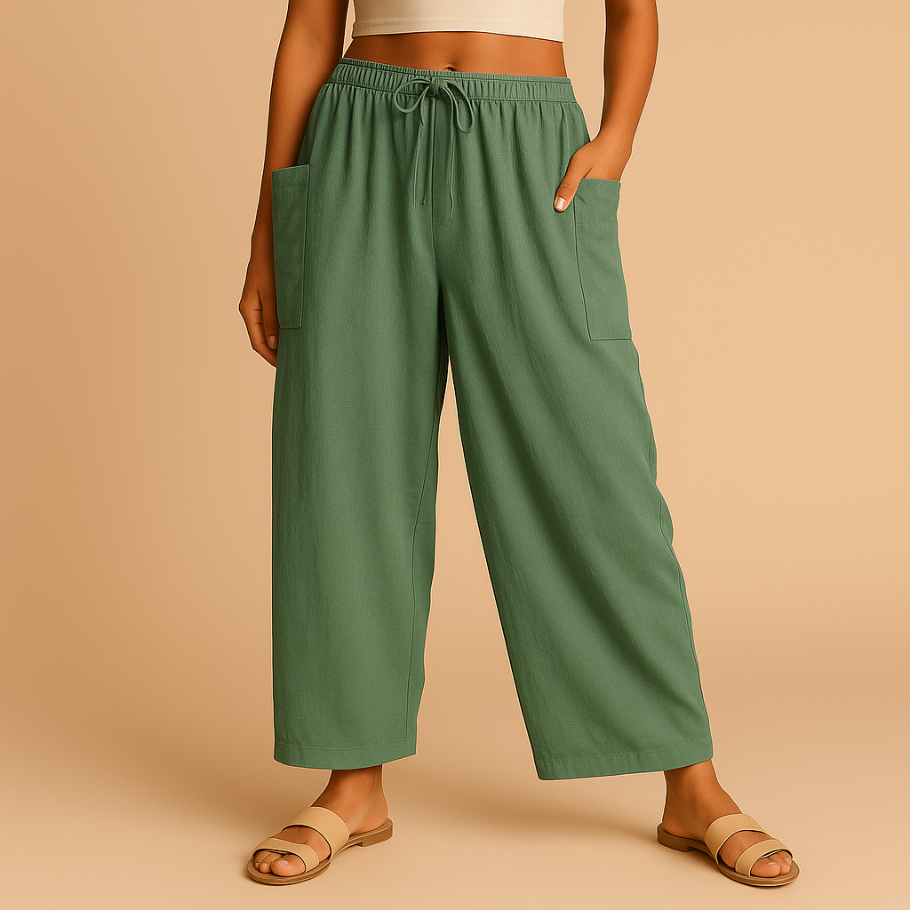 Oravie’s Linen Wide-Leg Harem Pants