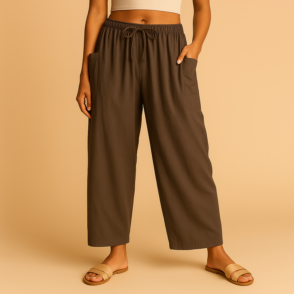 Oravie’s Linen Wide-Leg Harem Pants