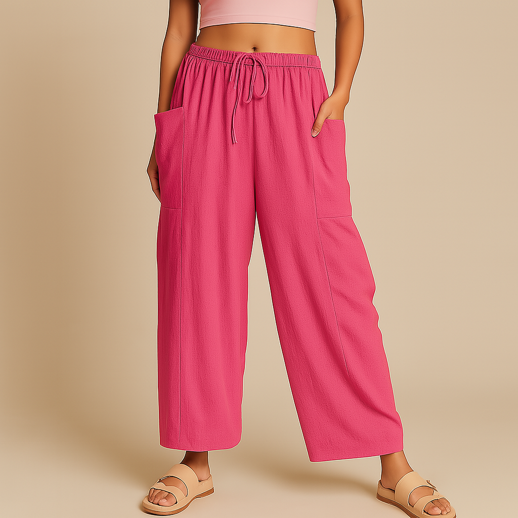 Oravie’s Linen Wide-Leg Harem Pants